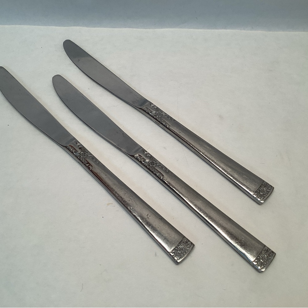 Supreme Cutlery TOWLE SILVER 3 Butter Knifes TWS280 STAINLESS Glossy Japan